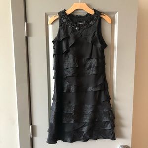 Black Ruffle Dress, size 8